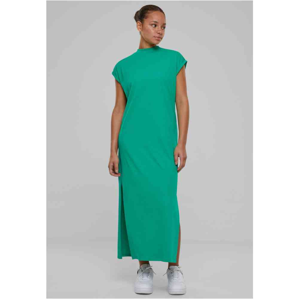 Urban Classics - Long Extended Shoulder Maxi lange jurk - Groen